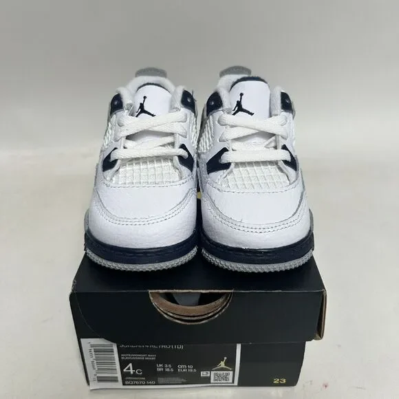 Nike Air Jordan 4 Retro TD “Midnight Navy White” 2024 - Picture 2 of 5